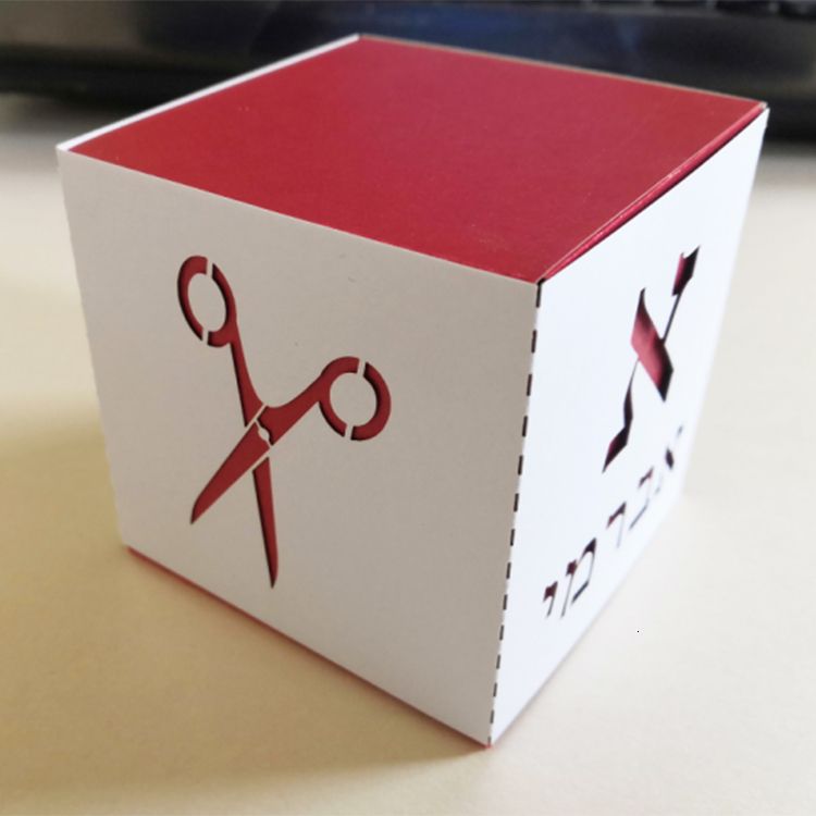 Rosso bianco-6x6x6cm