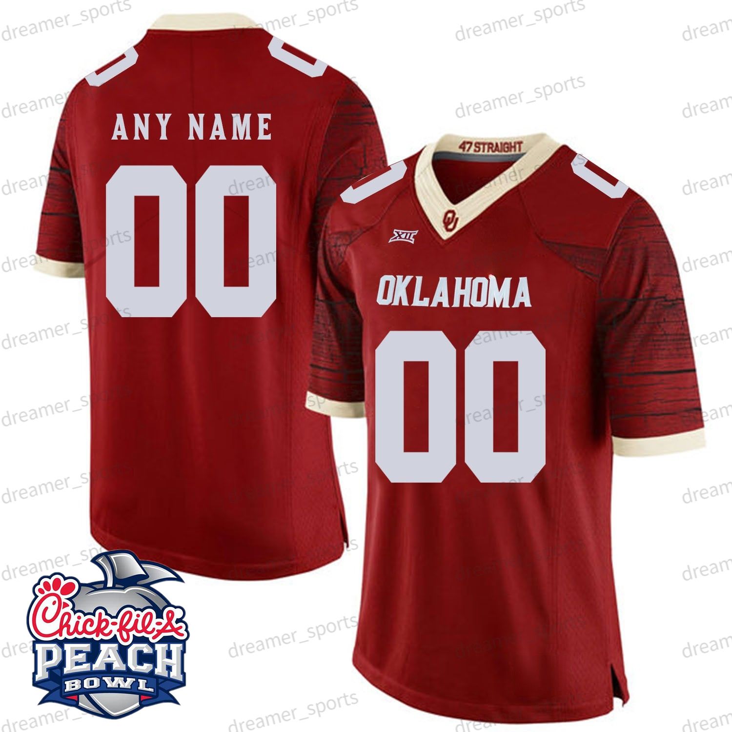 Crimson/Cream+Peach Bowl