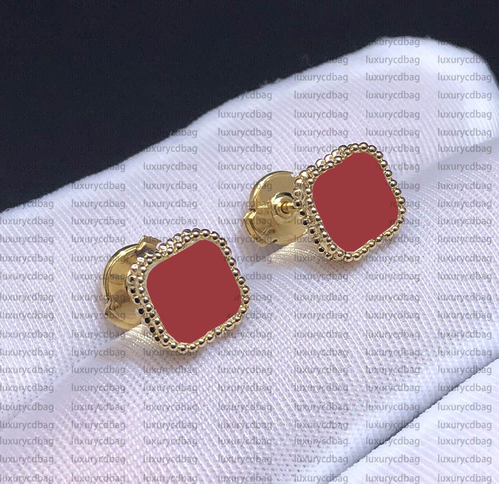 Earring (Gold + Red)