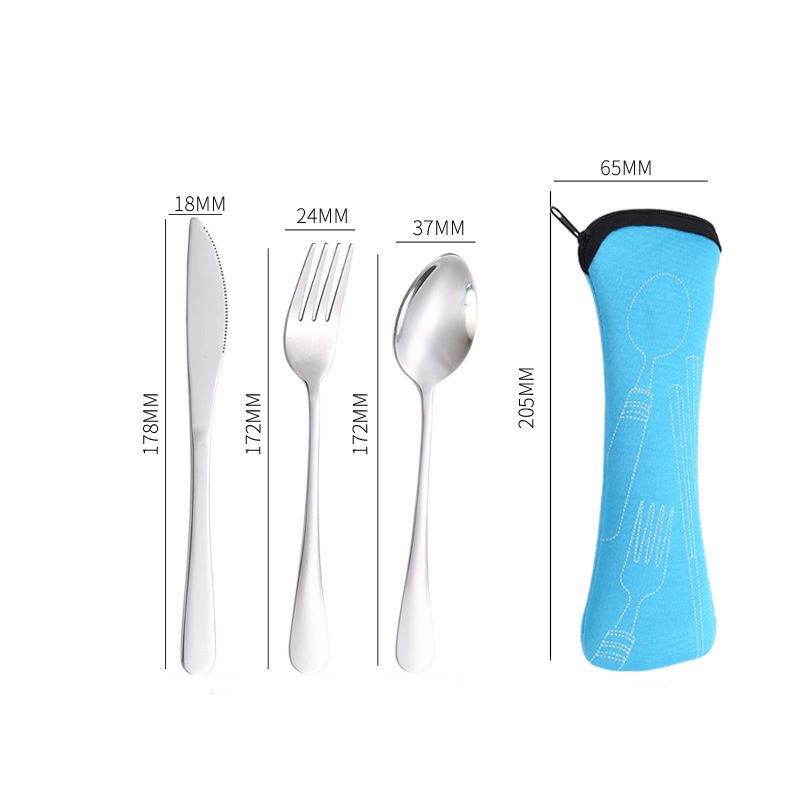 Blue 3Pc Dinner Set