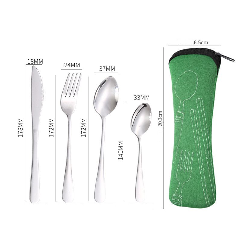 Green 3Pc Dinner Set