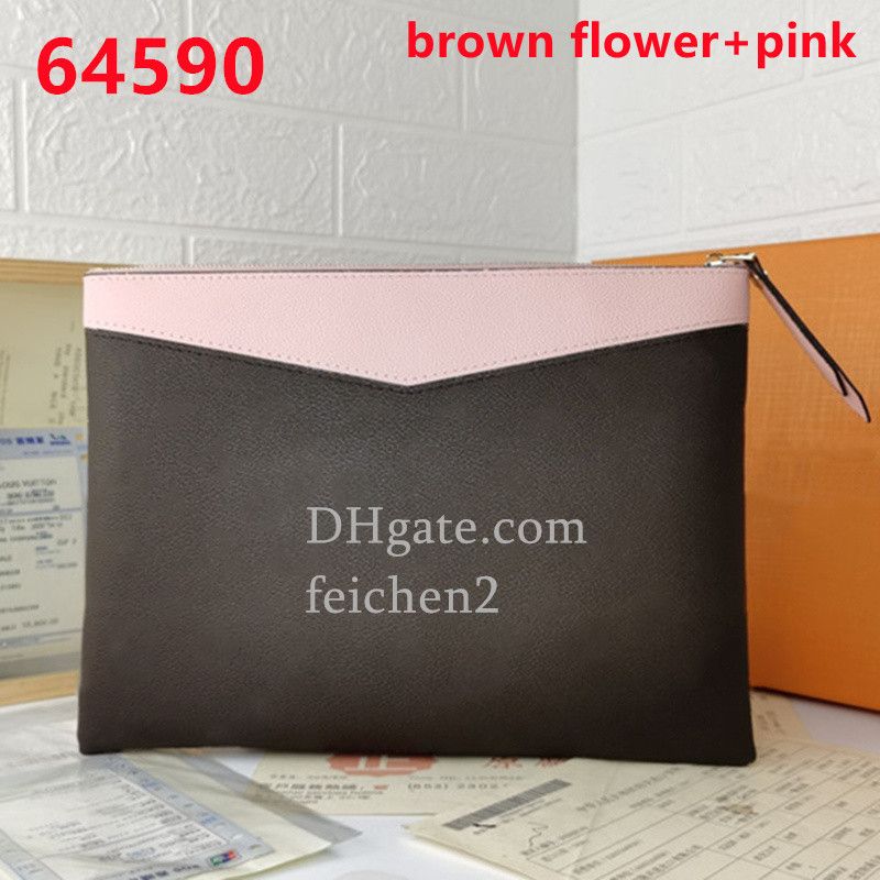 64590 Brown Flower+Pink