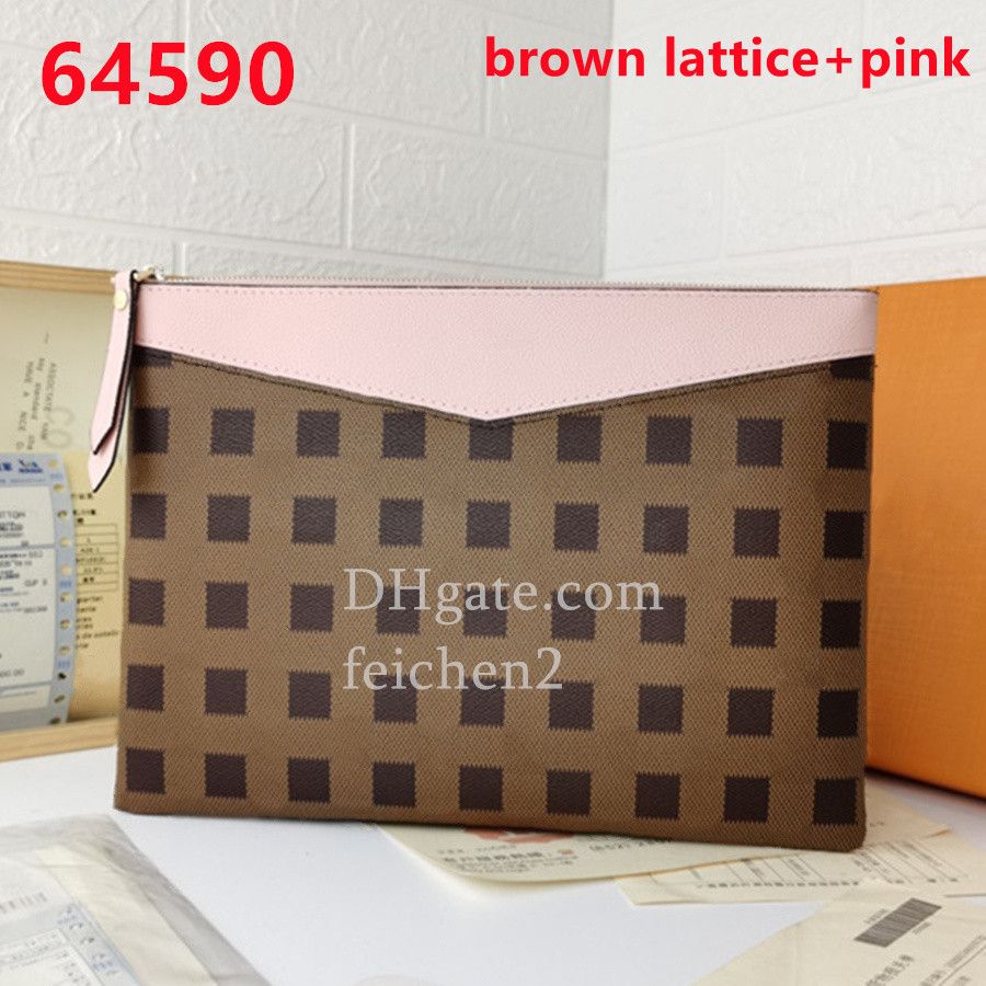 64590-brązowa krata+różowa