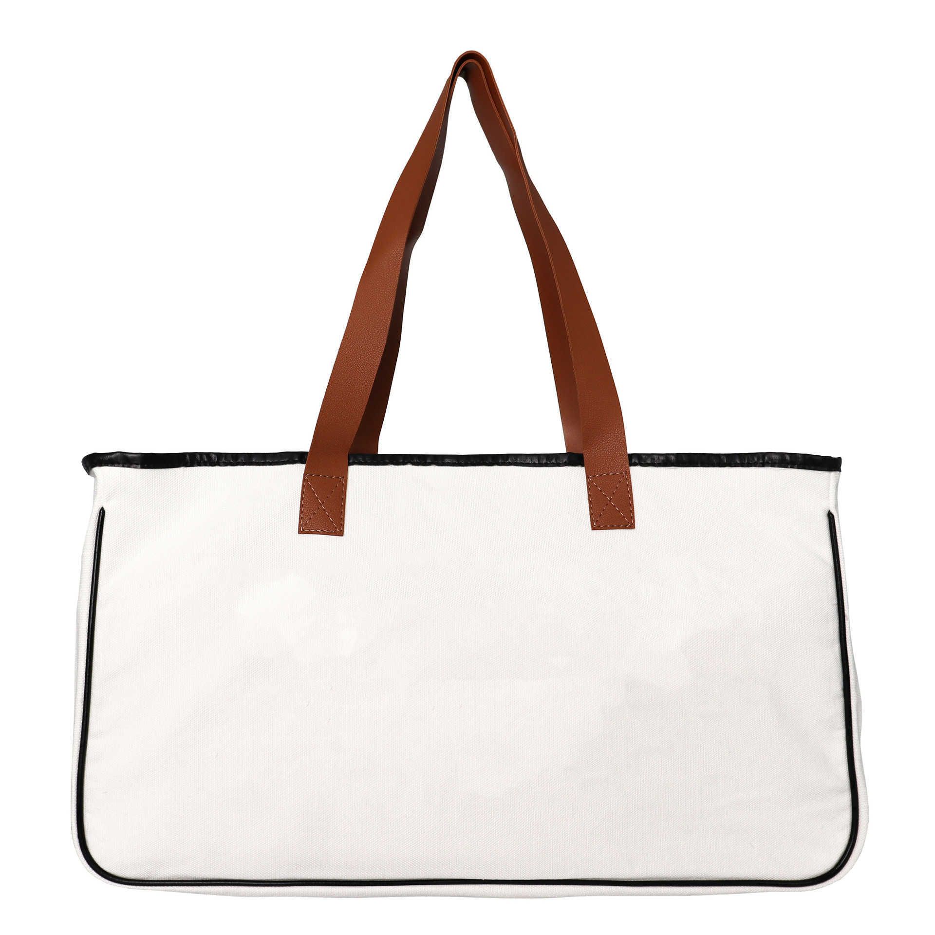 bolsa de praia - portátil marrom branco