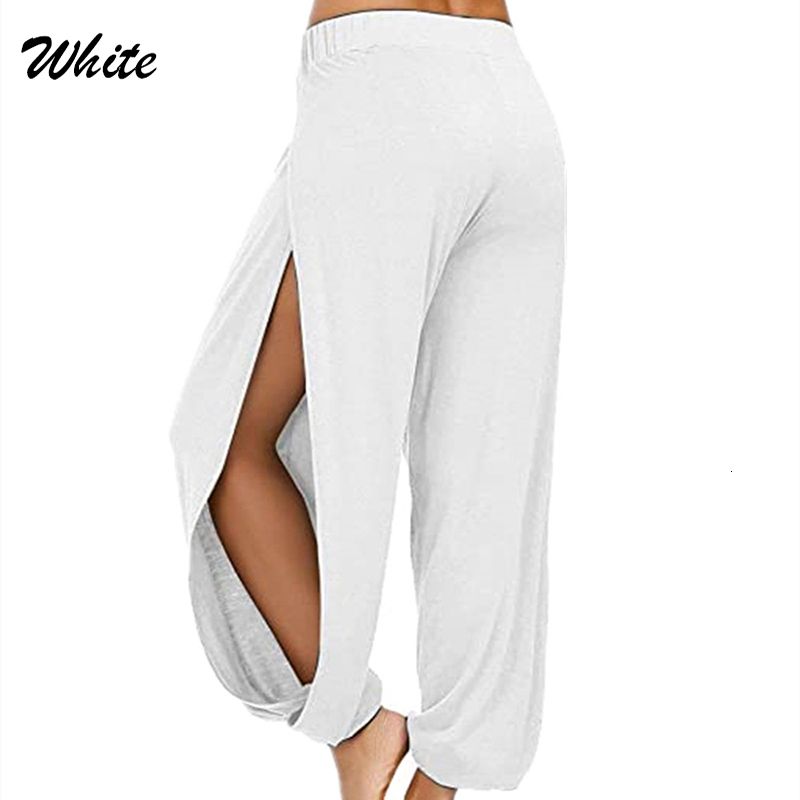 Pantaloni white harem