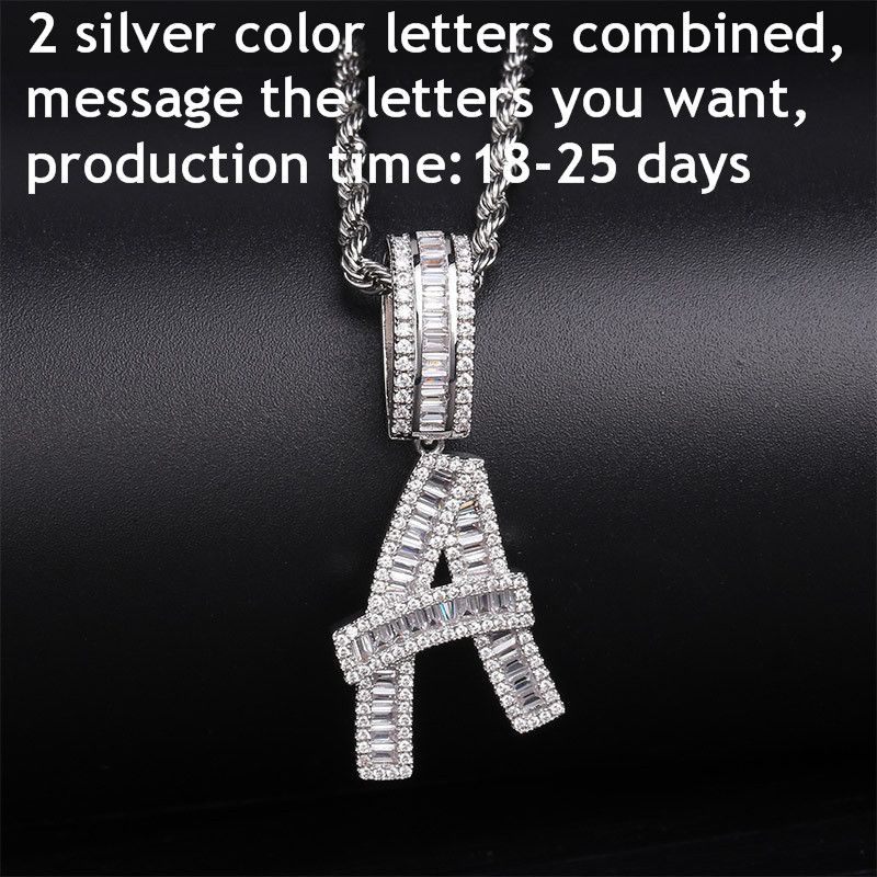 2 Silver DIY Letters White China 60cm