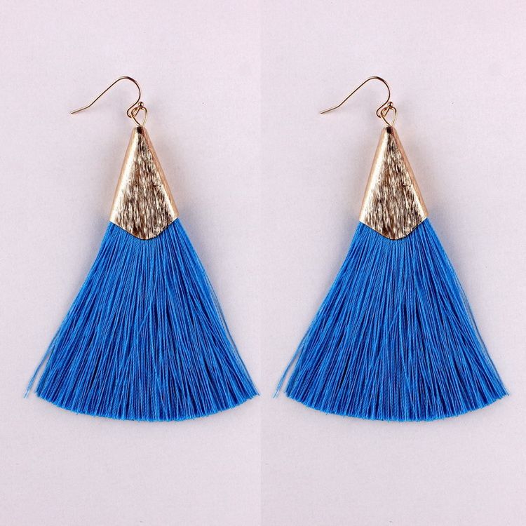 Boucles d'oreilles bleues