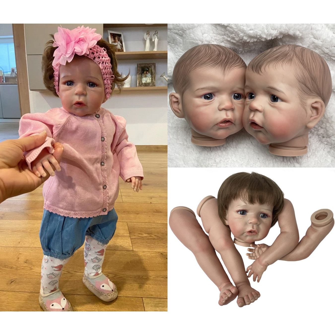 66cm Toddler Baby Reborn Doll Can Standing And Real Painted Skin