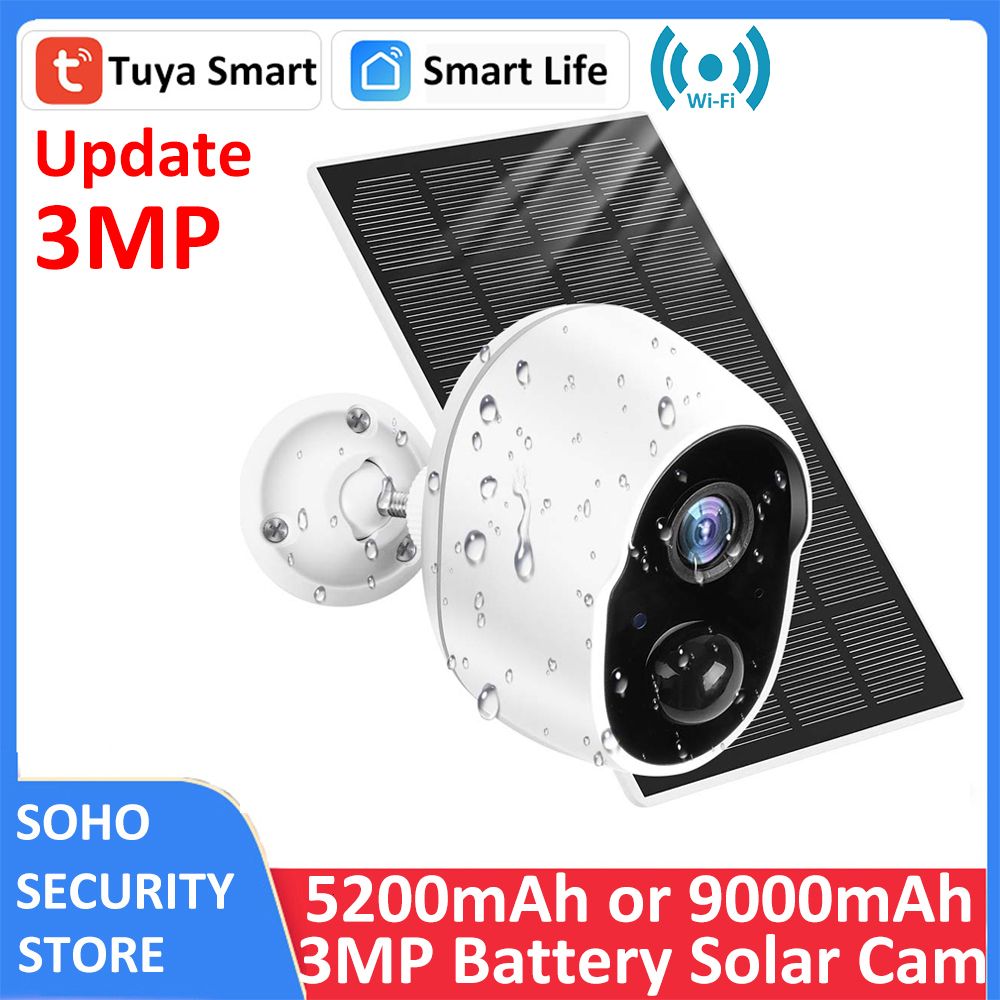 IP Cameras P Tuya Smart Life 5200 9000mAh Rechargeable Battery Solar  Outdoor WIFI 1080P Surveillance Security Siren Camera Alexa Google 230323  From Kang04, $40.56