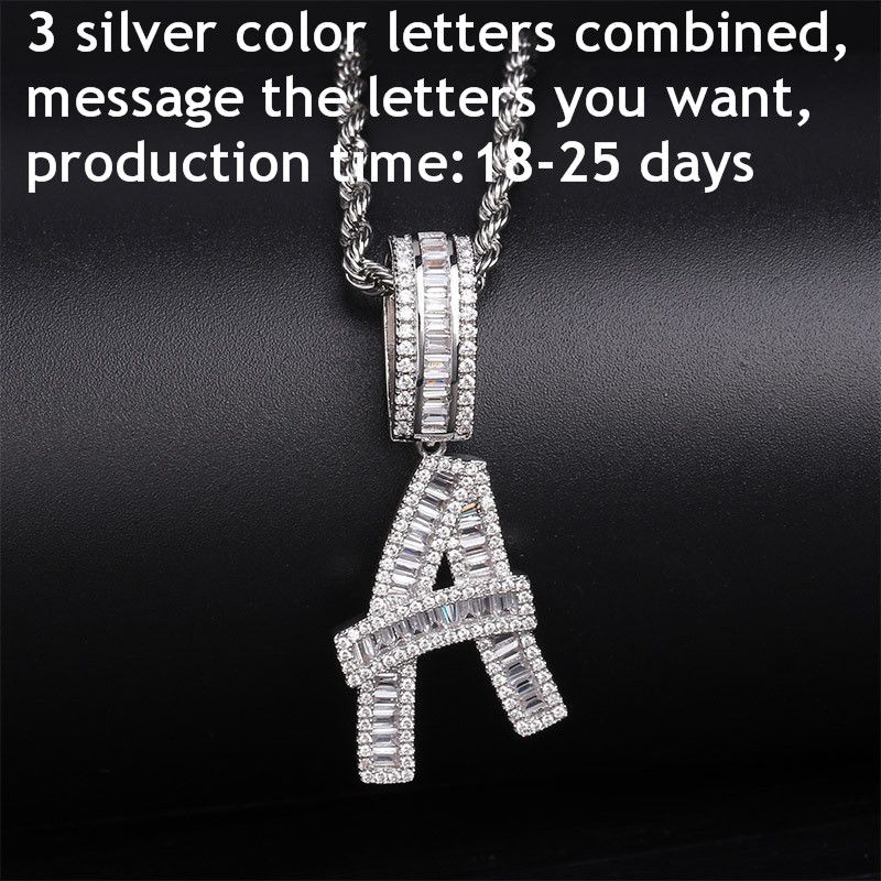 3 silver DIY letters white China 60cm