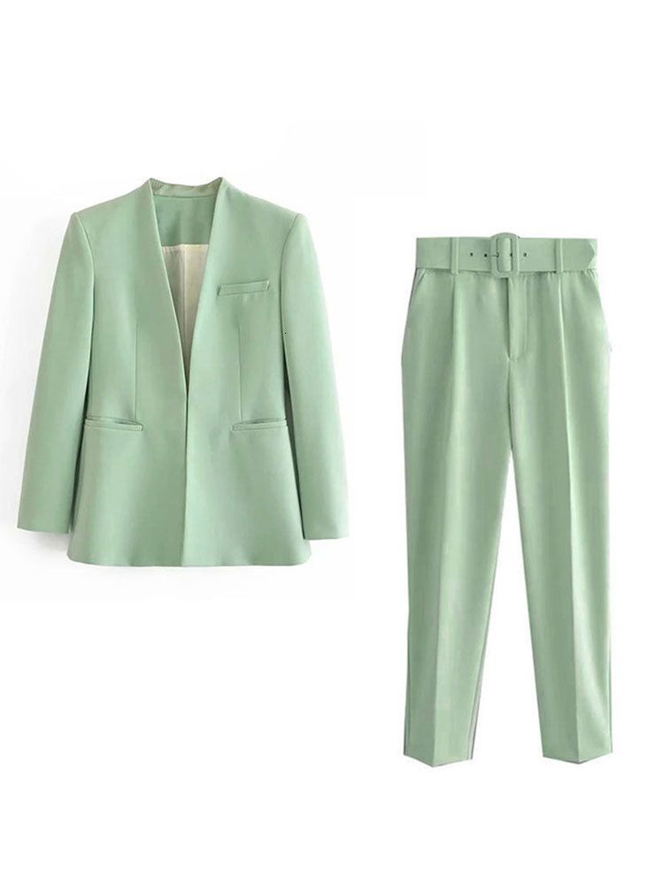 pea green suit