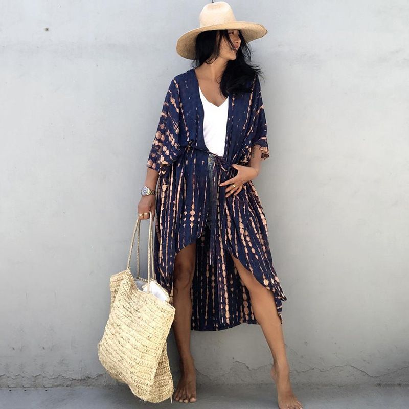 Navy Tie Dye Kimono