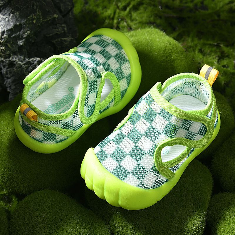 green baby sandals
