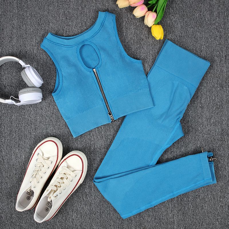 blue 2 set zipper