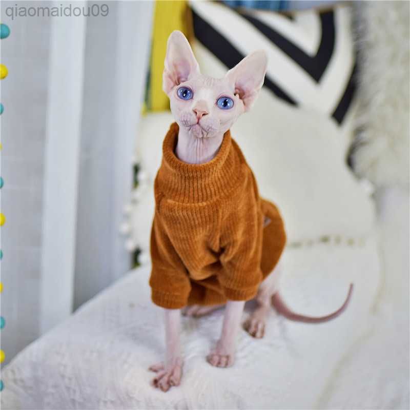 Hairless Cat Sweater Winter Thickening Warm Sphynx Cat Comfortable Soft  Clothes