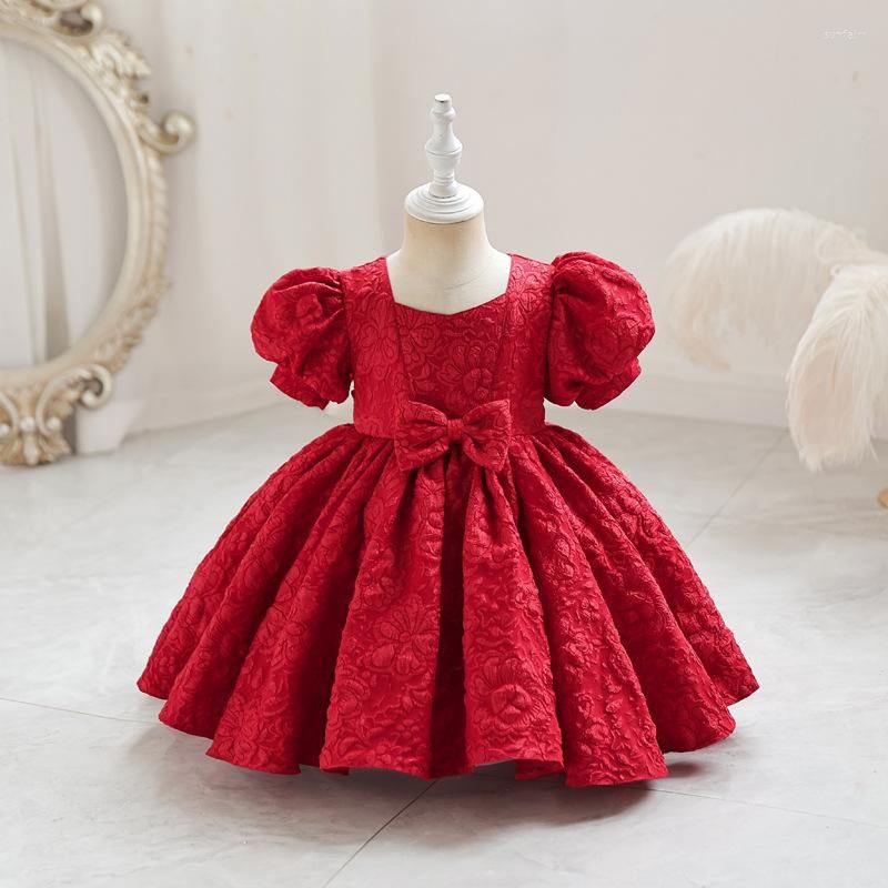 Vestidos De Niña Rojo 1 De Cumpleaños Vestido De Cumpleaños Nacido Bateado Chicas Infantiles Bautismo Para Niños Pequeños Vestidos Bebés De € | DHgate