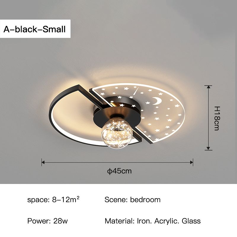 A-45 cm de luz branca preta