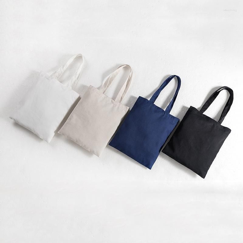 Reusable Canvas Bags Unisex Blank Shopping Tote Shoulder Bag