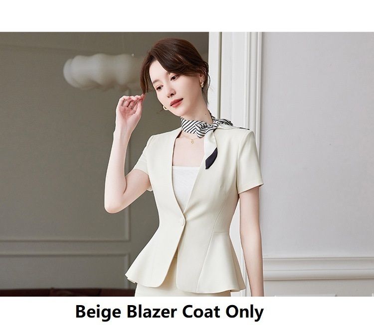 Beige Blazer -Mantel