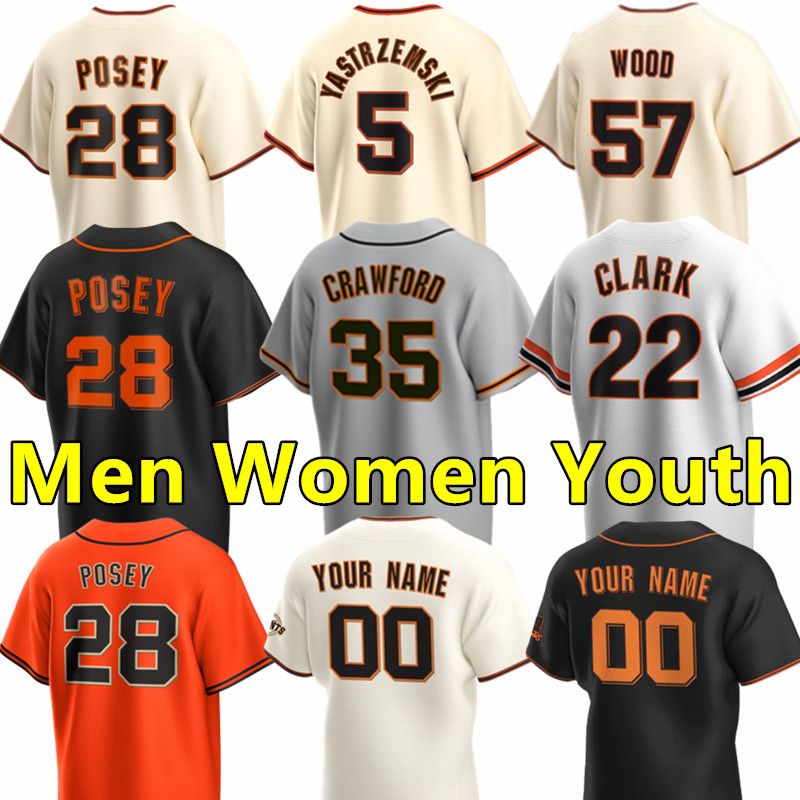 Men Women Youth Baseball Jerseys 35 Brandon Crawford 5 Mike