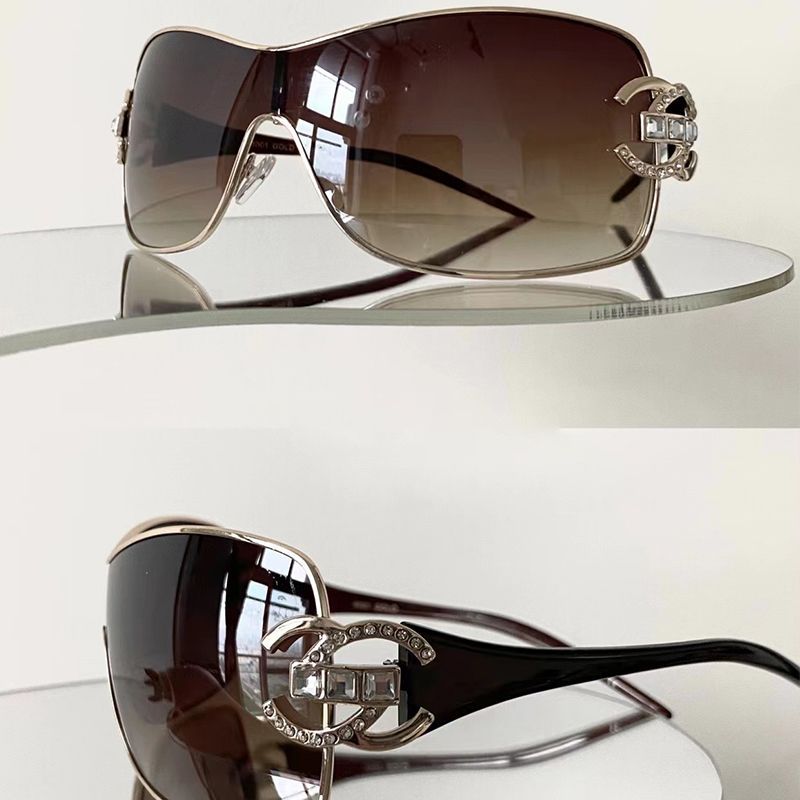 2023 New Fashion Oversized One Piece Goggle Sunglasses Women