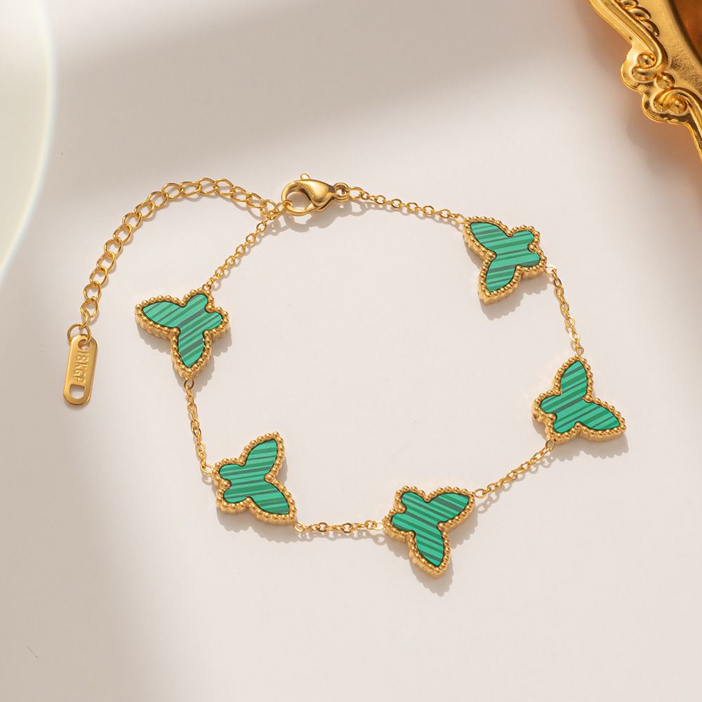 Butterfly bracelet green 979