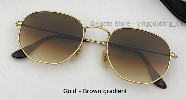 00151 Gold/gradient Brown Glass Lens