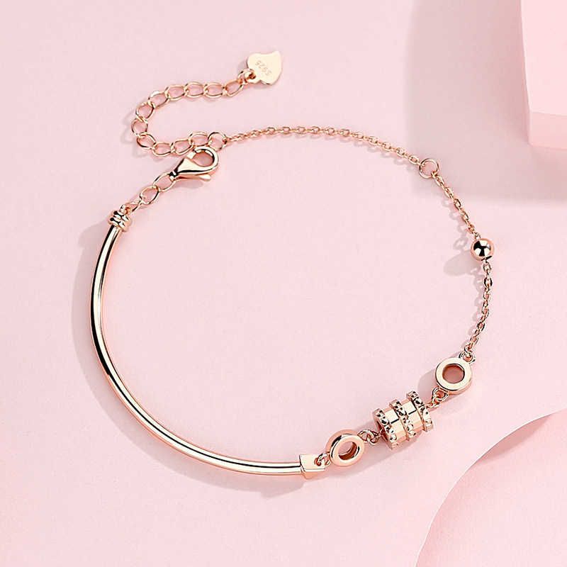 Xiaomanyao Halve armband Rose goud-925