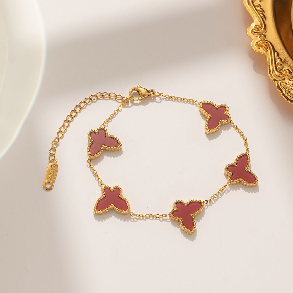 Butterfly bracelet red 979