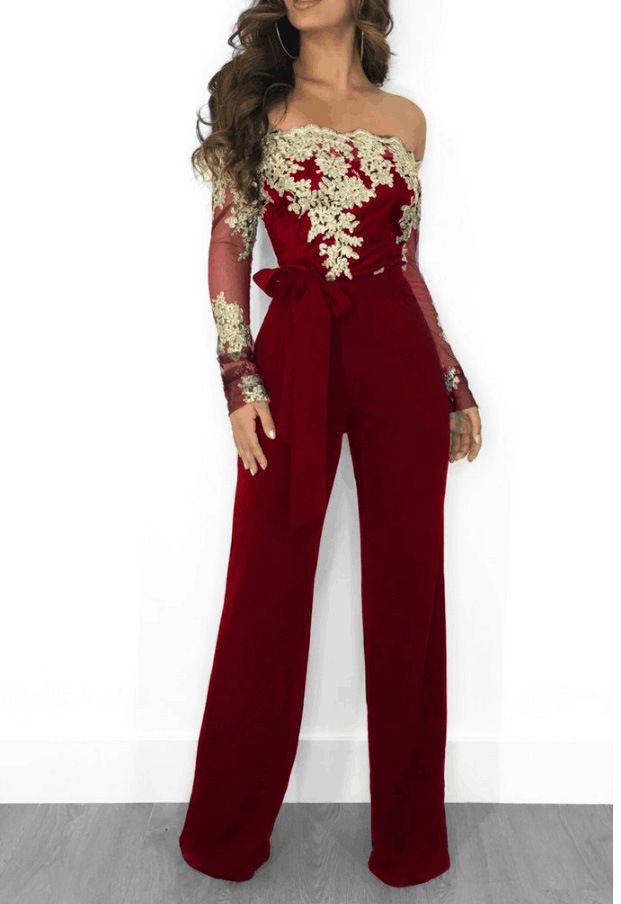 Roodgouden jumpsuit