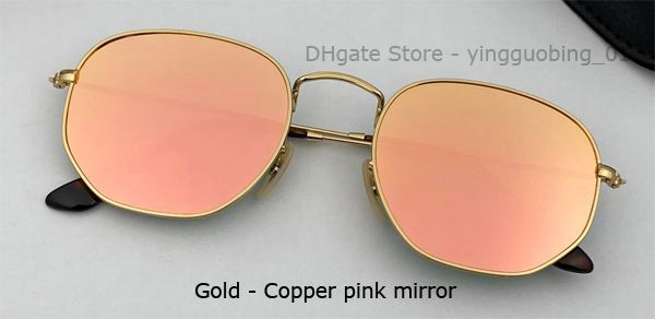 001z2 Gold/cherry Pink Mirror Lens
