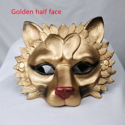 Halv ansikte gyllene