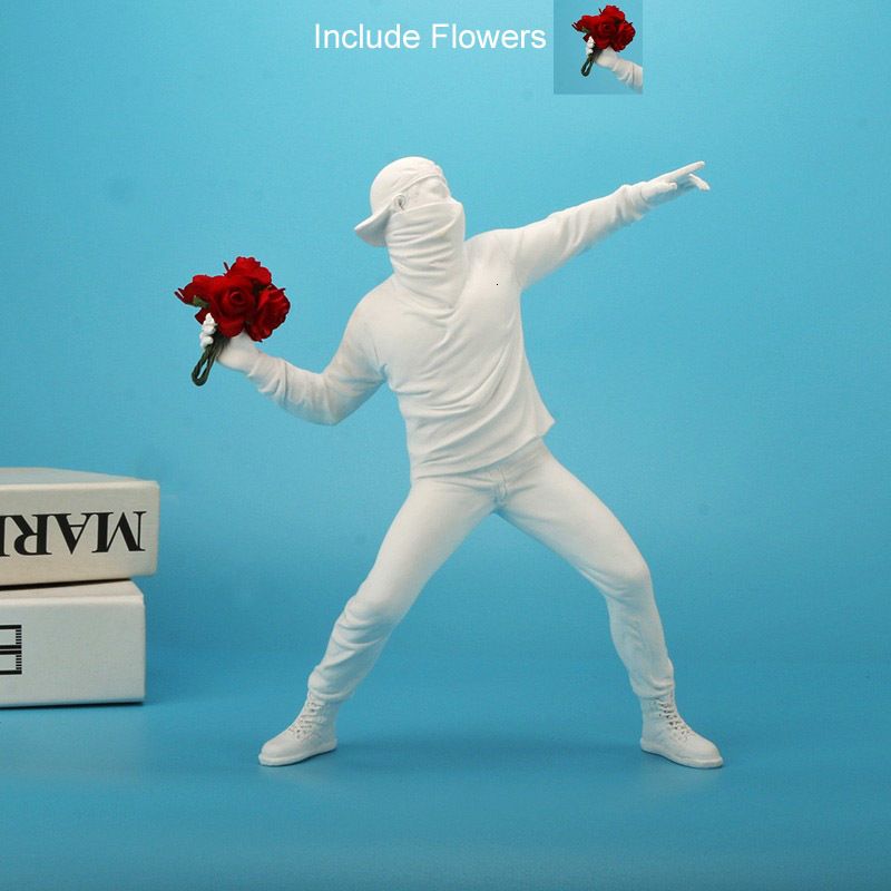 Throw Flower - White