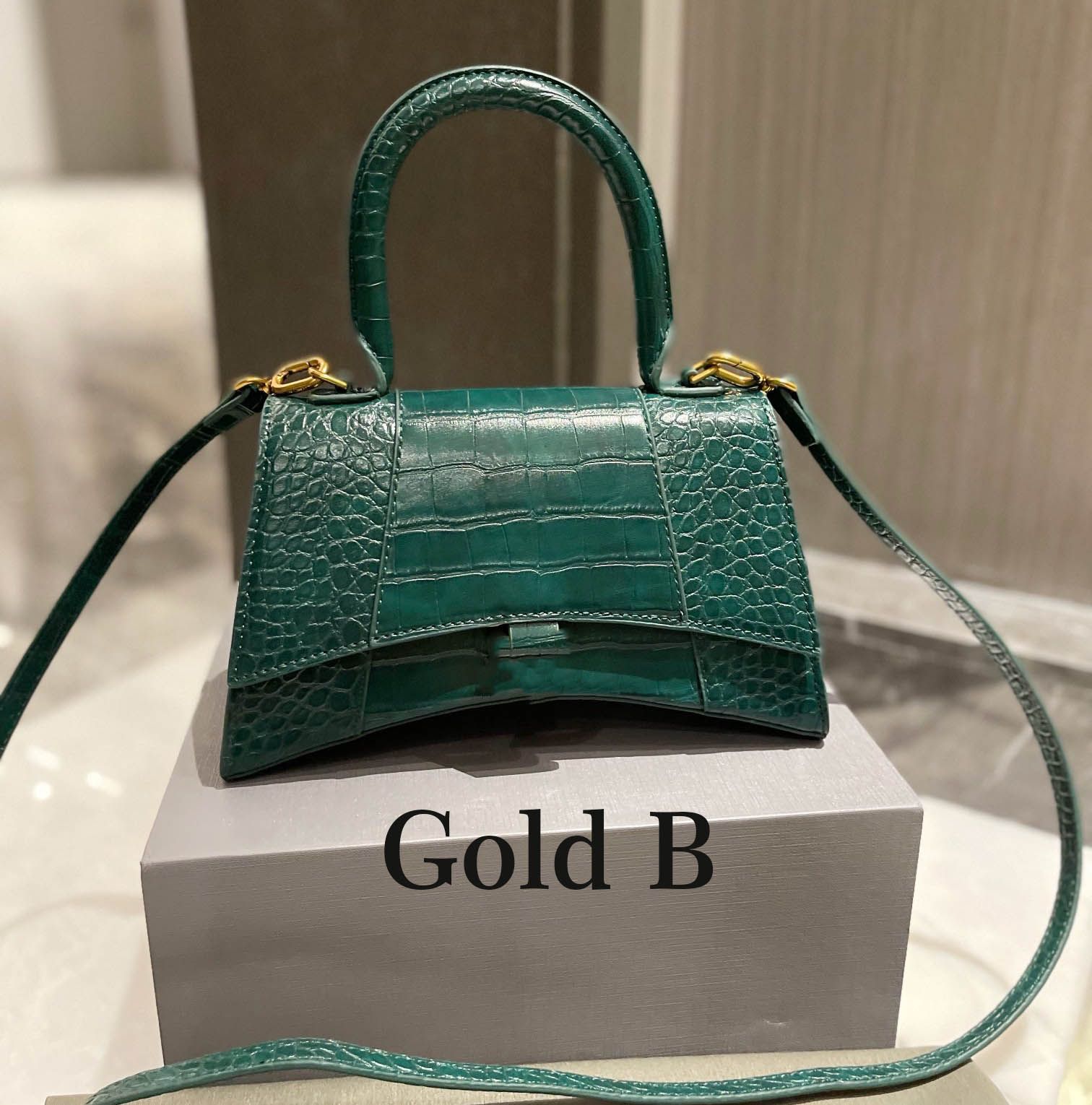 Green crocodile gold-B