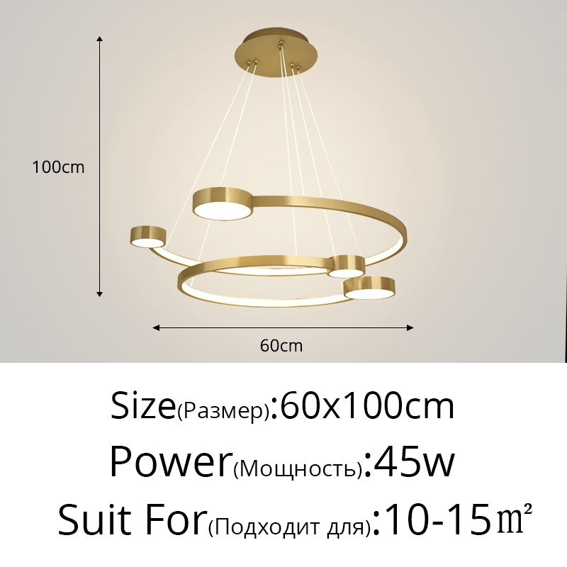 Gold 2rings Dimmable with remote