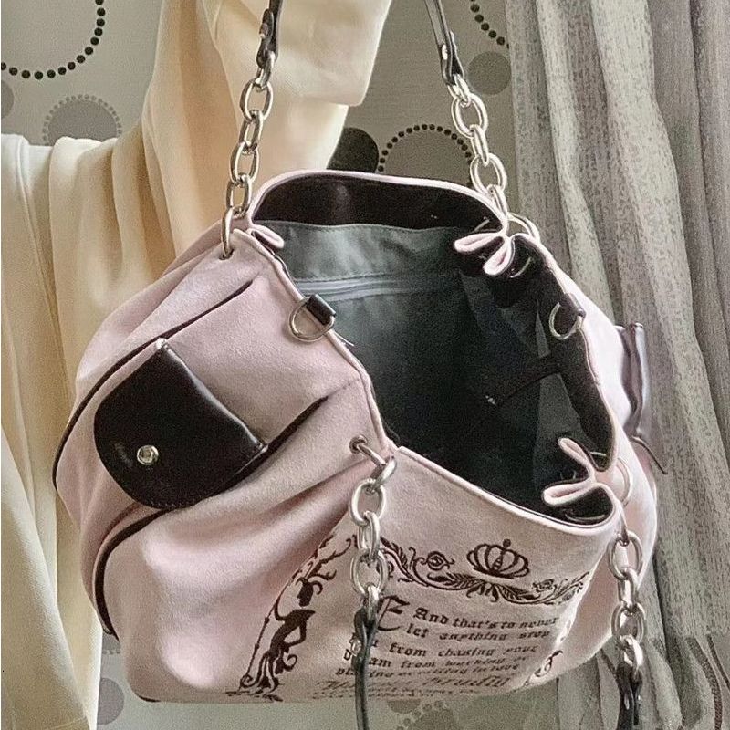 Aesthetic Y2k Tote Bag For Women, Large Capacity Shoulder Bag