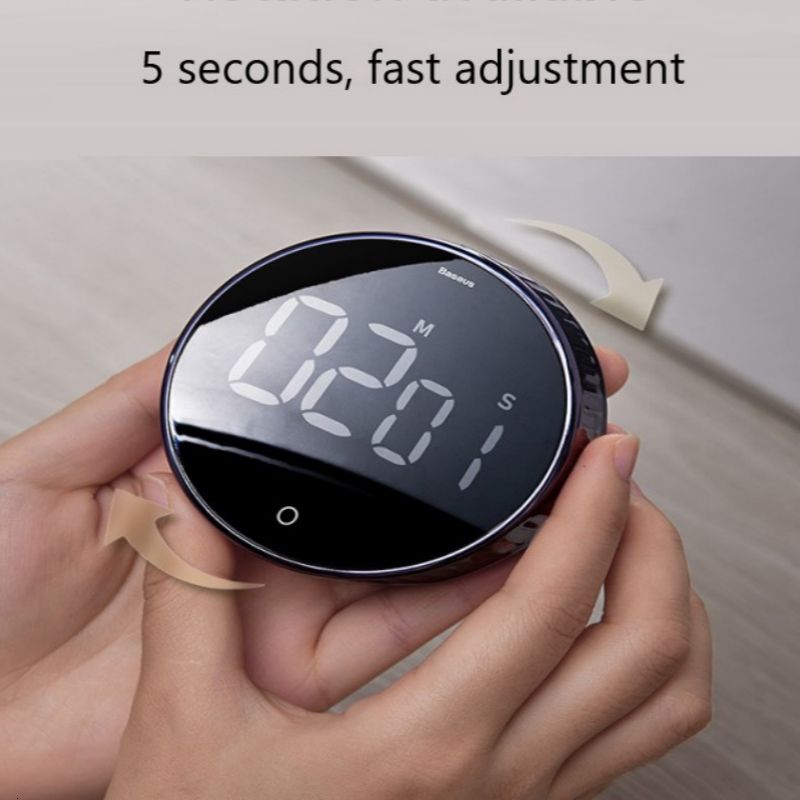 Baseus Magnetic Digital Timers Magnetic Electronic Cooking Countdown Time  Timer LED Digital Kitchen Timer Cooking Shower Study Stopwatch Alarm Clock  Cocina 230328 From Kong09, $19.02