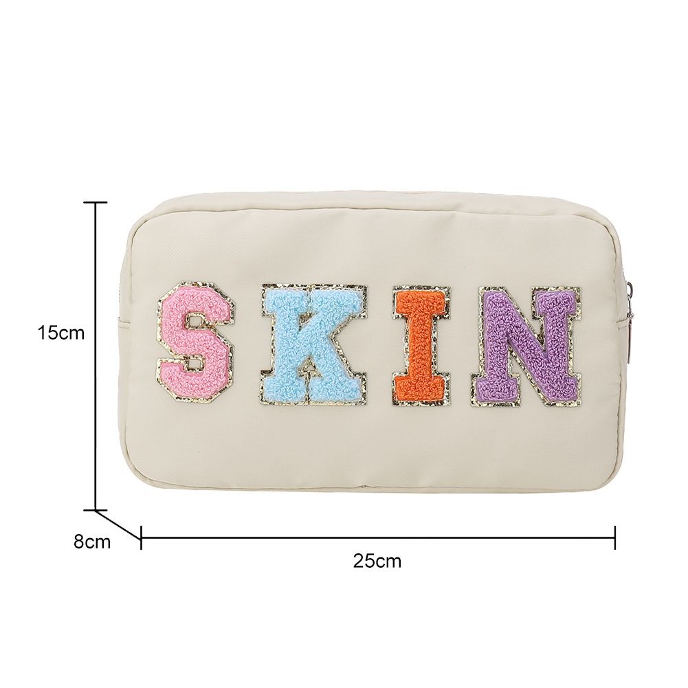 khaki skin clutch