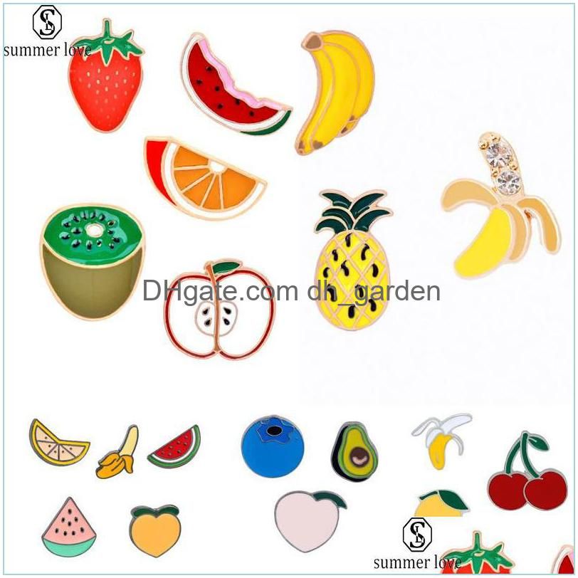 Pins Brooches Selling Fruit Enamel Pin Drop Oil Pineapple Brooch