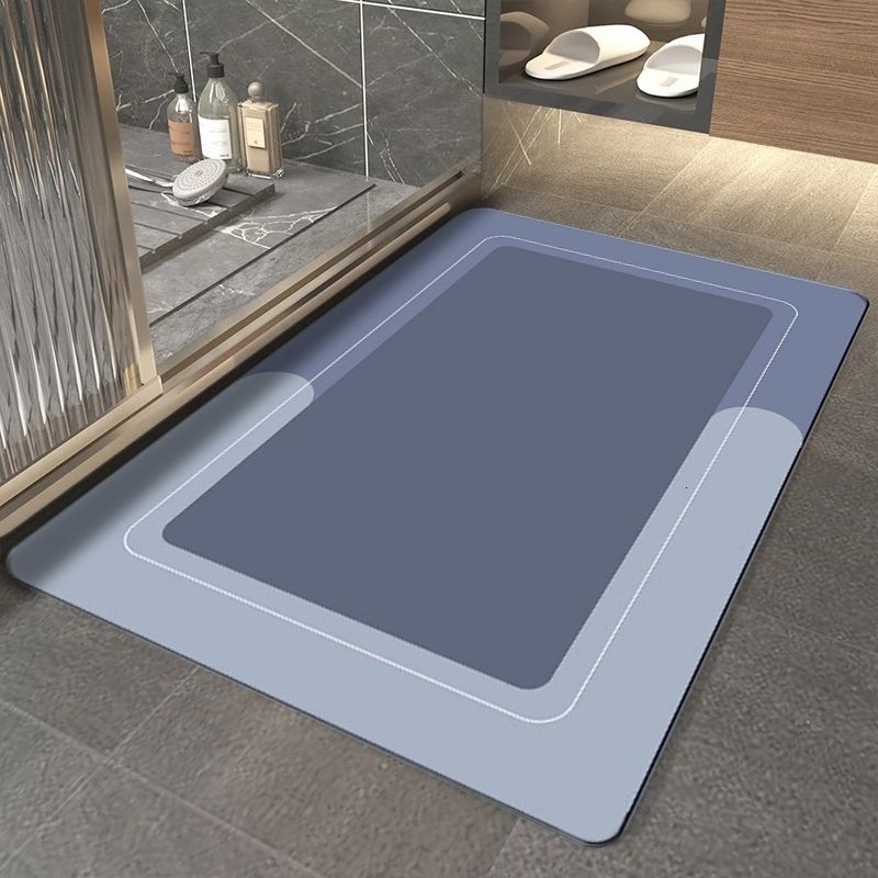 Tapis bleu rectangulaire-40x60cm