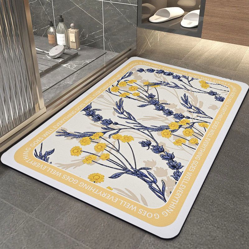 Tapis de salle de bain à fleurs-40x60cm