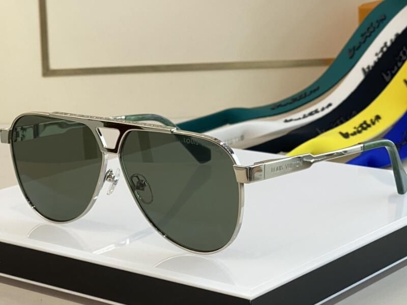 Louis Vuitton - 1.1 Evidence Metal Pilot Sunglasses - Metal - Black - Men - Luxury