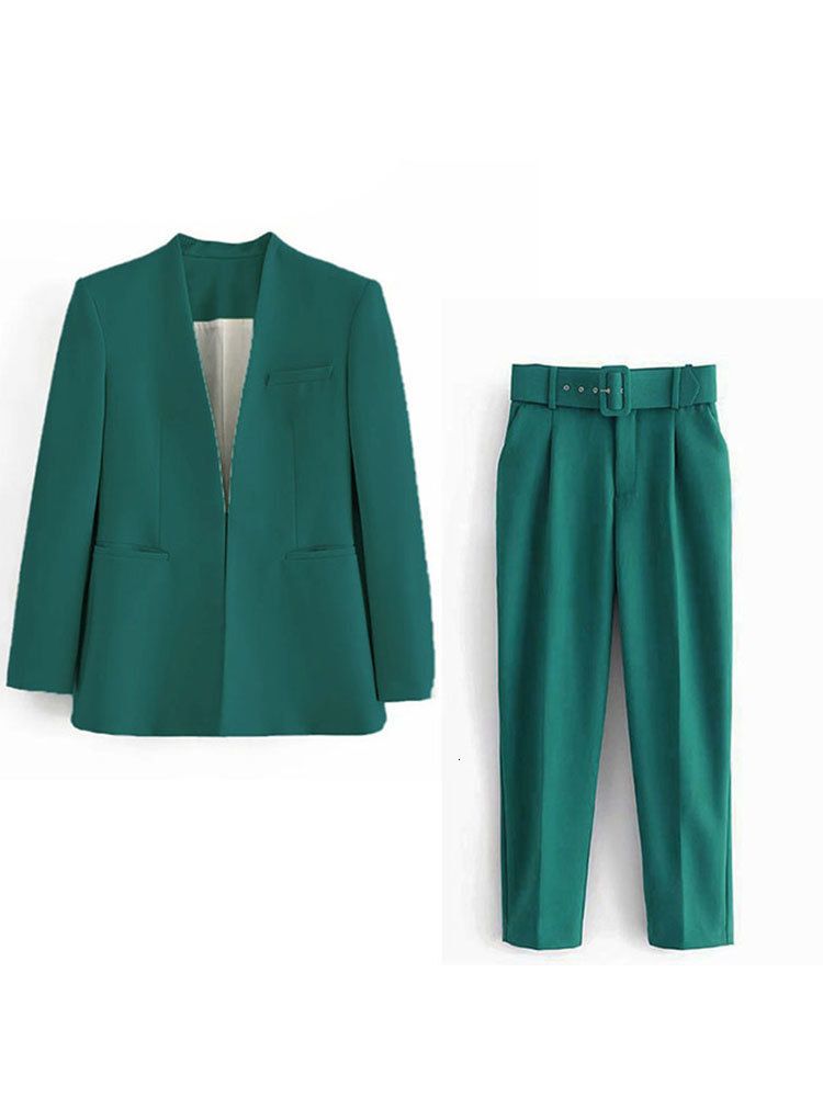 dark green suit