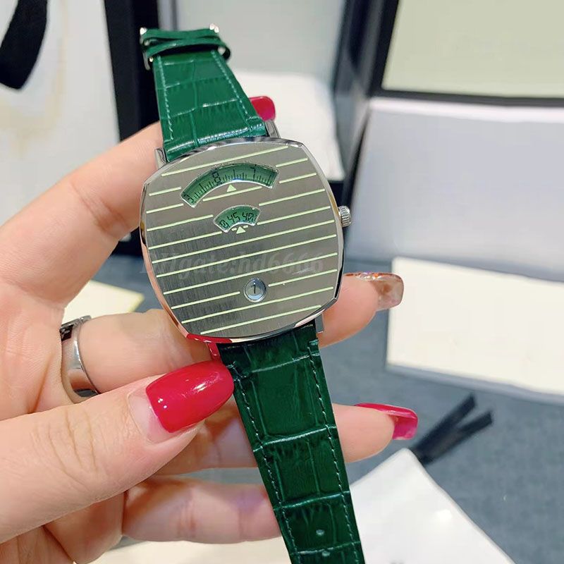 green leather watch 38mm