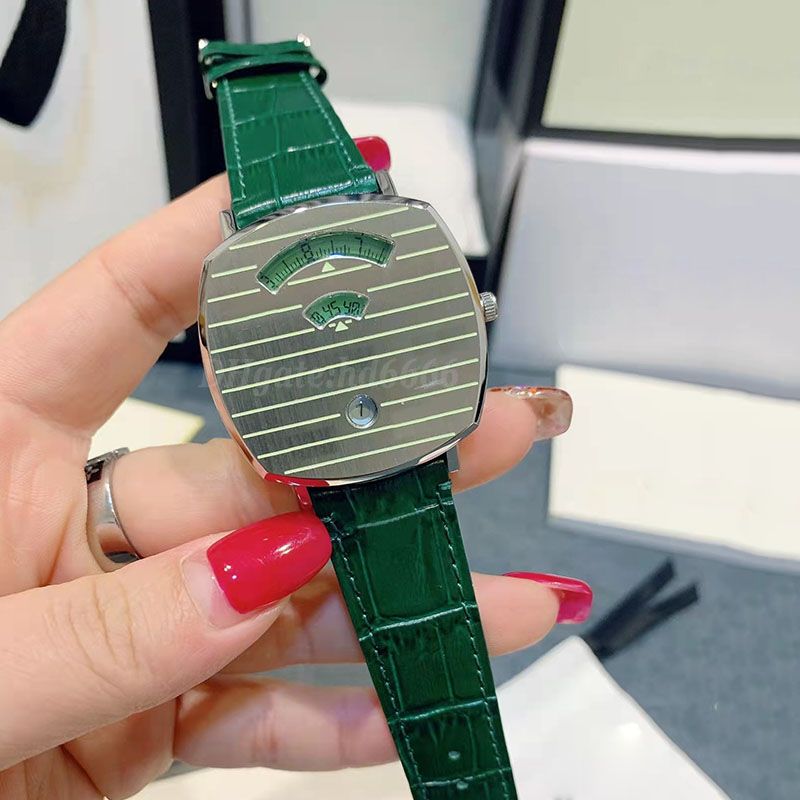 orologio in pelle verde 38mm