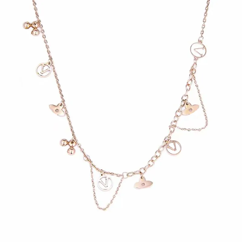 Rose gold necklace-no box