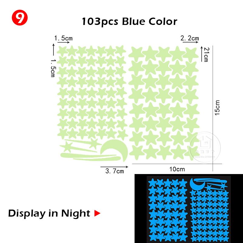 103pcs Blue Stars