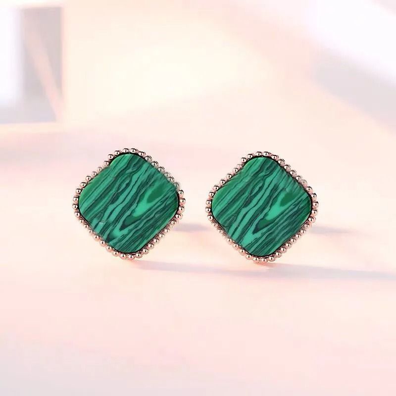 silver Green studs