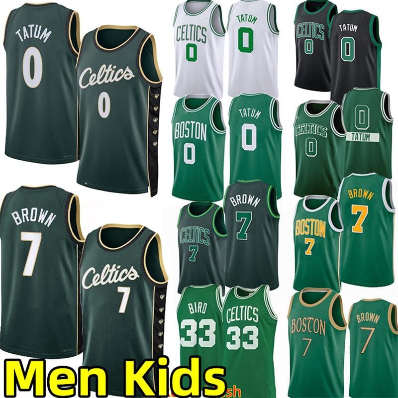 NBA_ Jersey Boston''Celtics''Jayson 0 Tatum Retro Larry 33 Bird