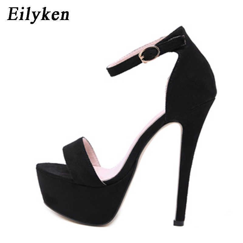 Platform High Heels Sandals Sexy Ankle Strap Open Toe Gladiator Party ...